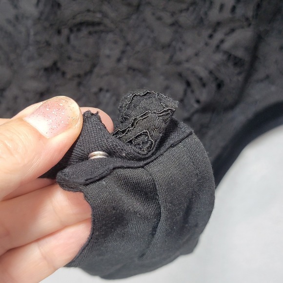 Forever 21 Y2K Lace Teddy Bodysuit Sz 3X Nightclub Whimsigoth Black Lingerie - Picture 7 of 16